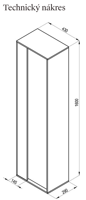 technicky-nakres-Vysoká skříňka Step 43